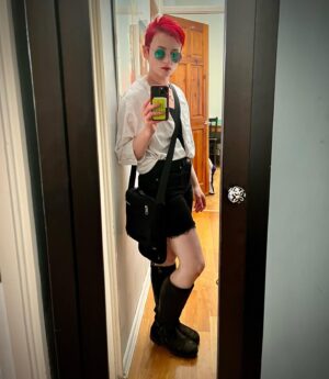 Laurie Penny Instagram - Hot cross summer goth. Getting my old plumage back.
