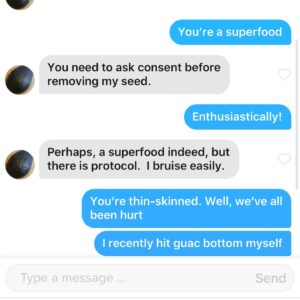 Laurie Penny Instagram - I hear all these horror stories about Tinder but honestly I’m having a great time.