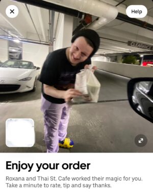 Lawrence Chaney Instagram - Enjoying my order. @ubereats