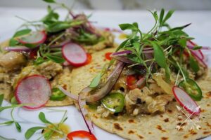Lawrence Duran Instagram - #TacoTuesday
Roasted chicken/ Roasted salsa verde/ Quick pickled onions & peppers/ Radish/ Micro cilantro (coriander)
.
.
.
.
.
.
.
.
.
#TacoLife #ChickenTacos #FunFood #FitFoodie #IGDaily #InstaFood #Comfort #picOfTheDay #ComingBackStrongIn2020
#FoodieInLondon #Tacos #ChefLife #PrivateChef #WahlbergChef #Family #Blessed