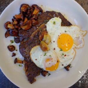 Lawrence Duran Instagram - #SteakAndEggs 
Ribeye/ Fried eggs/ Chanterelles/ Thyme/ Basil oil
.
.
.
.
.
.
.
.
#BreakfastOfChampions #Steak #Eggs #Shrooms #ChefsBreakfast #FunFood #PicOfTheDay #RusticFood #FitFoodie #FitFam #ChefLife #PrivateChef #WahlbergChef #Blessed
