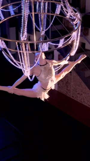 Lea Toran Jenner Instagram - My Solo Aerial Chandelier Act 💫

Filmed by @lukas.stelter_ 
Costume @malina.kraft 

#aerialchandelier #chandelier #chandelieract #circuschandelier #circusact #aerialact
