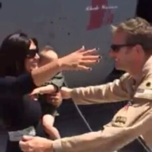 Leeann Tweeden Instagram - This just popped up in my memories. 9 years ago, Chris came home from a months-long deployment to the Middle East. He left when Kane was a few months old. Needless to say we were SOOO excited when he stepped off that plane! Well…I was excited! Kane, not so much. 😭🤭

FaceTime was an amazing tool that we used to show Chris a lot of ‘firsts’ while he was gone, but there is nothing like being together at home. And don’t worry, Kane warmed up to Daddy about an hour after this video. He was just tired (nap time!), it was extremely hot and he was just overstimulated with all the people and the loud noises. 

Funny, the things I remember about this day are being nervous and giddy at the same time. Almost like dating for the first time all over again. I wanted to look beautiful for Chris and was hoping he thought that when he first saw me again. And all I wanted was for us to be home, making up for lost time as a new little family. 

#militarylife