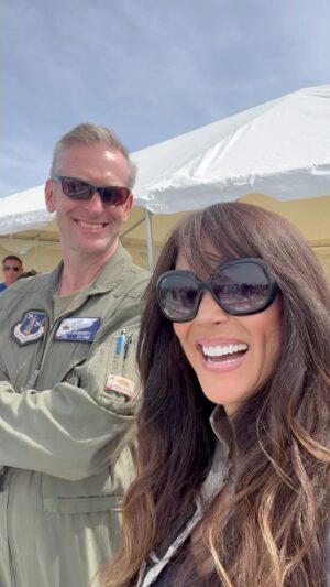Leeann Tweeden Instagram - Went to the PT Mugu Airshow yesterday to watch the @afthunderbirds AND the @usnavyblueangels perform! What an INCREDIBLE experience to see both of these elite demonstration squadrons in one day!

This first reel features the flying of the Air Force Thunderbirds. They put on a great show for all of us and reminds me how proud I am to be an Air Force spouse! 

Enjoy the ride…