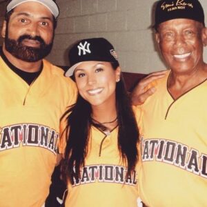 Leeann Tweeden Instagram - Just read that the great Franco Harris has passed away. What a sports legend and a great man. 

In the first photo, we were guests of the Sergeant Major of the Army, Ken Preston, visiting troops while they were training outside DC. 

And the second is of me with Franco and the great, Mr. Ernie Banks. This was the 2006 All Star Game that I played in with both of these incredible humans in Pittsburgh. (I can’t believe they’re both gone.😔)

A funny side note, when I was a kid, I’d hear the name Franco Harris and I used to think he was Frank O’Harris. 😆🤷🏻‍♀️🤦🏻‍♀️ My husband still doesn’t let me live that down…

RIP Mr. Harris. Honored to have met you. 🙏🏼

#immaculatereception @steelers