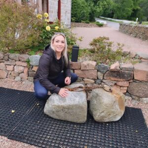 Leigh Holland-Keen Instagram - The famous Dinnie Stones ❤️ . It felt special to go back just before my surgery and revisit the place where history was made - I truly feel like it gave me strength. My connection to my homeland will forever be strong 🏴󠁧󠁢󠁳󠁣󠁴󠁿

Mark my words - one day I'll be back to lift them again. 

#dinniestones #Scotland #potarch #donalddinnie #strength #connection #culture #wheremyheartbelongs