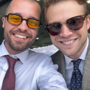Leo Woodall Instagram - Wimbo with Jimbo! @jameswestphal_ 

@wimbledon 
@ralphlauren 
@chrisbrownstylist 
@jjlawrence