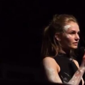 Leonie Wesselow Instagram - I miss this so much right now.🤍
This was in a play written and directed by @lucialuciapoetry and the  wonderful musician is @philip_arvind. Thank you so much for this Memory. It’s been 5 years?? #nostalgia