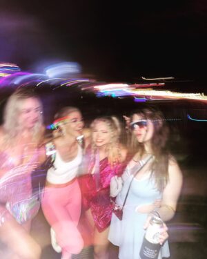 Lesa Wilson Instagram - weekend shenanigans 🪩💃
@imaginemusicfestival 
*
*
*
*
*
#weekend #imaginemusicfestival #friends #fun