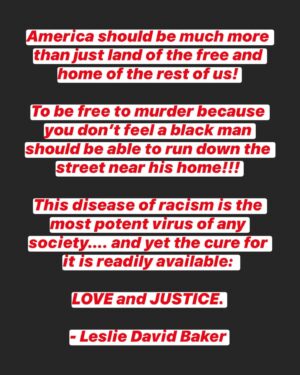 Leslie David Baker Instagram - How long must hatred reign?
