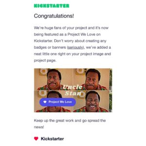 Leslie David Baker Instagram - “Uncle Stan” (UncleStanTheShow.com) was picked as a ‘Project We Love’ by @kickstarter on Thursday evening! Thank you to every one of you helping make this happen and sharing the campaign with everybody! We have added a lot of new perks due to popular demand! Link In Bio.