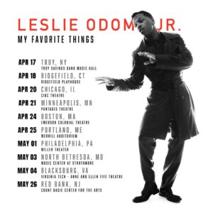 Leslie Odom Jr. Instagram - Silver white winters that melt into spring live music dates 🎵 

A few of my very favorite things. 
See you there!

Get tix on my website