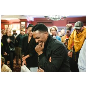 Leslie Odom Jr. Instagram - A new portrait went up on the wall at @sardisnyc last week 

Friends and loved ones showed up and said such wonderful and wonderfully embarrassing things. 

It was almost too much for me to take in. Almost. 🫶🏾🥹