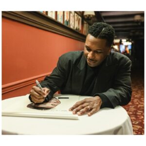 Leslie Odom Jr. Instagram - A new portrait went up on the wall at @sardisnyc last week 

Friends and loved ones showed up and said such wonderful and wonderfully embarrassing things. 

It was almost too much for me to take in. Almost. 🫶🏾🥹