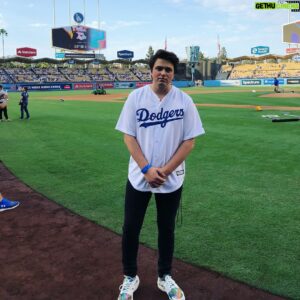 Liam Attridge Instagram - National Anthem @ the Dodgers stadium today!!!