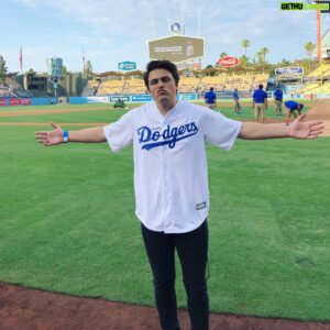 Liam Attridge Instagram - National Anthem @ the Dodgers stadium today!!!