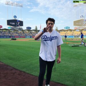 Liam Attridge Instagram - National Anthem @ the Dodgers stadium today!!!