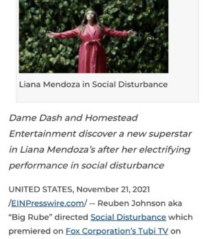 Liana Mendoza Instagram - SOCIAL DISTURBANCE OUT NOW ON @tubi Article link in bio. Humbled. 🙏🏽 Thank you to everyone. I’m at a loss for words. I appreciate EVERYONE that has had any part in this. Please KNOW this. ❤️ To my director @bigreub_filmz thank you for helping me bring this character to life 🙏🏽 you liberated me as an artist @damedashstudios @omarrasalgado @duskopoppington @einpresswire @foxsoul @homestead_entertainment @socialdisturbancethemovie @therealambercook @laraemycheldesigns @platinumstarpr #lianamendoza #damedash #socialdisturbancemovie #damedashstudios #homesteadentertainment #newmoviealert #newmusic