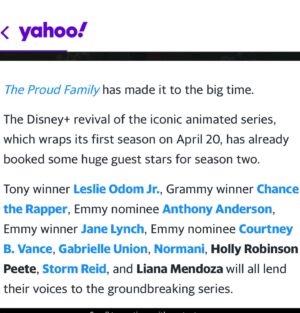 Liana Mendoza Instagram - We’ve officially made the A list! ♥️ I am so amped! Thank you so much @disneybrandtvpr @theproudfamily is the one that did this for me. I always wondered who it would me 🙈 😝 thank you @enews @yahoonews @yahooentertainment #alist #welcometothealist #lianamendoza #yahoonews #enews #disney #proudfamily #louderandprouder #indigenous #latina #magic #happilyeverafter #thankful #blessed #artistsoninstagram