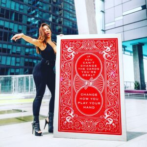 Liana Mendoza Instagram - If you can’t change the hand you’re dealt, change the way you play your hand. I didn’t have the easiest journey as I climbed to where I am now so if I can do it, you can too baby! Remember to play your cards wisely and follow your heart ♥️🃏 #lianamendoza much more climbing to go. Let’s do this! 💪🏽 who’s coming with me!? The mind is limitless ✨
