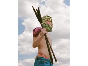 Libe Barer Instagram - Got to direct this shoot for a piece the brilliant @gentle__onion wrote for @kingkongmagazine about America, craving, false idols, and a return to the tactile. With a comparison between St. Denis walking for miles with his own decapitated head in his hands and carrying dead AirPods home on the train, this piece and Francky’s veggie art has my heart. 
Writing and vegetable garments by @gentle__onion 
📸: @emmapenrose 
Models: @samjkerns 
@gentle__onion