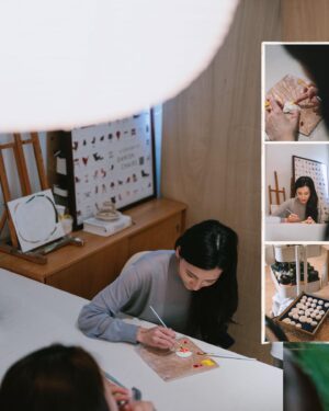 Lilli Lin Instagram - 🖤nuhi. Back to Basics 10週年

陽光撒落在 @nu__hi 工作室
十年如詩
踏入靈感的搖籃
穿越季節的更迭
簡約、實穿，舒舒服服的🪶

拾起繪筆，在線香台上塗塗抹抹
午後的幸福，配上好吃的瑪德蓮
最後攝影朋友畫的比我還投入😆
@mikesungphoto