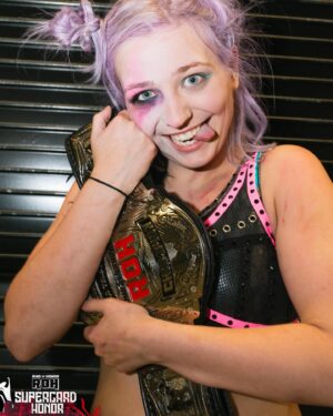 Lillian Bridget Instagram - Born with a target on my back. Come and try to take it!
#watchROH 
#ROHSupercardOfHonor