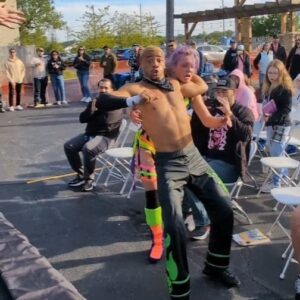 Lillian Bridget Instagram - Billie Starkz finds a counter to Myron Reed's "Flame On" cutter attempt at Black Label Pro presents Showdown at the Shoreline at Shoreline Brewery in Michigan City, Indiana. From May 5, 2024.

BLP is on ThrillerTV 

📸 CheapheatSpotfest 

#Wrestling #ProWrestling #BlackLabelPro #BLPShoreline #Indiana #Chicagoland