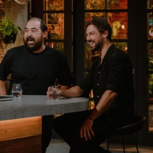 Lincoln Younes Instagram - Stopped by #TheCookUpSBS to cook a few of my favourite dishes with the wonderful @adamliaw. The calmest chef you’ll ever meet… More eps and recipes to come on @sbsfood 👨🏻‍🍳 Sahtan!!!

1. Batter getting stuck in whisk. Lincoln sweating.
2. Panko eggplant chips w tahini sauce.
3. The lovely Ollie Wong-Hee.

📸 - @jiwonkaeshoots