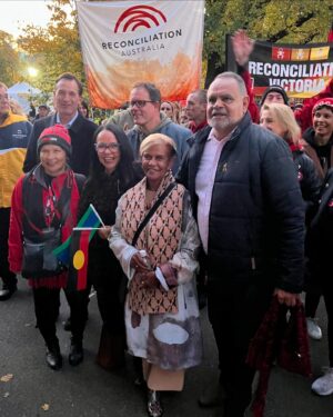 Linda Burney Instagram - 20 years ago, Michael Long walked 650km from Melbourne to Canberra.

He put Indigneous rights and justice on the national agenda. 

It was energising to walk with Longy and thousands of others ahead of Dreamtime at the G in the Sir Doug Nichols Round.