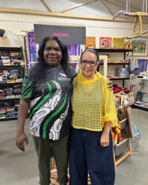 Linda Burney Instagram - Thanks for having a yarn, Roseranna! She's the Chair of Ikuntji Artists at Ikuntji/Haasts Bluff.

They're a not-for-profit Aboriginal art centre creating jobs in Central Australia.

Producing some beautiful art too, exporting culture and creativity across the world.