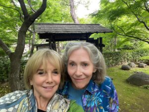Linda Purl Instagram - Today’s reunion.. w remarkable Miranda Kenrick.  A drive past old stomping ground imperial theatre and one beautiful garden 🙏