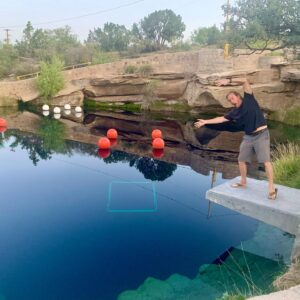 Linden Ashby Instagram - Never dive alone, always use the buddy system. 🔵 #blueholeregionalpark #atlasobscura