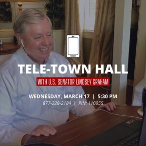Lindsey Graham Instagram - Do you have questions about the most important issues facing our state and nation? If so, join me tomorrow night for a Tele-Town Hall.
 
South Carolina residents can call-in at 877-228-2184 and use PIN: 110055.
 
I hope to hear from you!