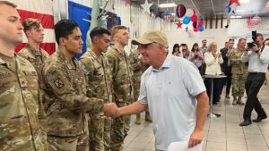 Lindsey Graham Instagram - Happy 4th of July from Iraq. 

I’m honored to be visiting with our troops today.  It’s a great day to be an American and spend time with the brave men and women who keep us safe.

Thank you as well to our diplomats who work to protect and secure American interests around the world.  Keep safe and have a great 4th of July! 

 
🇺🇸 🇺🇸 🇺🇸
#july4th
