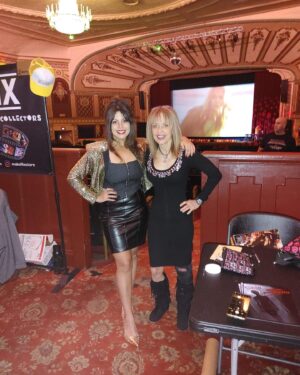 Linnea Quigley Instagram - At the screening last night. Big thanks as always to @mascaramasquerade for working your hair magic