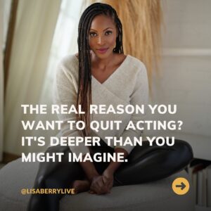 Lisa Berry Instagram - The real reason you're thinking of quitting acting? It's not always about doubting your talent. Often, it's wrestling with timing and the weight of being "almost there." Every acting journey is unique, and each choice is valid. If there's one thing I've learned from 20   years as a professional actor, it’s the urge to quit often signals you're on the brink of growth. If artistry is your life’s song, the universe won’t let you mute it.

📍Save this post—Your journey is valid.

🔄Share with fellow artists—We all dance with doubt.

Drop a "💪🏾" if you’ve danced with doubt but kept dancing to your heart's beat.

#watchuswin #creativecoach #actor #tipsforartists