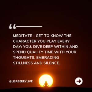 Lisa Berry Instagram - I don’t think artists understand how vital their spiritual health is to their careers. 🙏🏾

If you've saved my last post, you're gathering small treasures. Let this post be another jewel in your "Creative Lifelines" folder. 

Listen, in a world that glorifies the "hustle," slowing down feels like career suicide, But trust me, as someone who's waltzed with anxiety for years, it's the ones with the jittery nerves and racing thoughts who need to pump the brakes the most.

The irony? Embracing the pause can propel your artistic journey forward. Trust me, taking a step back isn't retreat—it's strategic realignment. When you slow down, you give yourself the space to reconnect with your artistic soul, allowing you to move forward in a way that's not just faster, but richer and more meaningful.

So, if you find yourself a jittery, nerve-wracked artist—aren't we all at some point?—consider grounding practices your new backstage pass to a calmer, more effective you. 

SHARE this post with an artist who could use a spiritual anchor amid their creative chaos. ⚓️

COMMENT your go-to practice for grounding your artistic spirit? Spill it, I'm all ears.

FOLLOW @lisaberrylive if you’re an artist or creative, hungry for ways to soften the grip of anxiety and make peace with that nagging inner voice. Your next creative endeavor will thank you.

#watchuswin #lisaberry #creativecoach #actor #spirituality #tipsforartists #spiritualpractice #breathwork #prayerfortoday