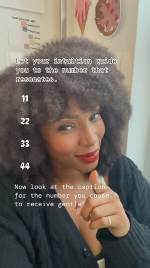 Lisa Berry Instagram - Which number called to you? 🙏🏾

Trust your number: Find your message.👇🏾

Pause. Breathe. Let your intuition lead. Pick a number that feels right: 11, 22, 33, 44. Now, find your guidance below.

11: Embrace self-compassion, as you would for a dear friend. Forgive yourself, you acted with the knowledge you had.

22: Remember, divine love surrounds you constantly. Only goodness has true power in your life.

33: Seeking change? Look inward, it’s waiting in the power of your own heart.

44: A fresh perspective awaits. Even the faintest light banishes the deepest shadows. 

❤️ Time for our beloved IG tradition: If intuition is your compass, show some love with a ‘like’. Moved by what you read? ‘Share’ this vibe and cast ripples of change. Want to revisit these insights? ‘Save’ this post for your reflective moments. Now, illuminate the comments: How do you harness intuition to guide your daily energy?

#lookingforguidance #watchuswin #lisaberry #coachforcreatives #endof2023