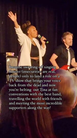 Lisa Berry Instagram - Drop a ❤️ if you feel the #spnfamily love too!

Columbus, you stole my heart 💗

🫶🏾 @loudenswainmusic singing with you makes my heart smile. Thanks for the endless good vibes.

Thank you for having me @creationent I’m so grateful for all the deep convos, belly laughs, and memories I’ll cherish forever. 🥰

Shout out to @natariacohn for capturing the whole thing. 🎥🙏🏾

See you in San Francisco: July 12-14 🙌🏾💫 

#tinaturner #spnfamily #spnfandom #spnfans

P.S. I'm sharing more in the comments—maybe my story will help someone else find their voice too. 👇🏾❤️