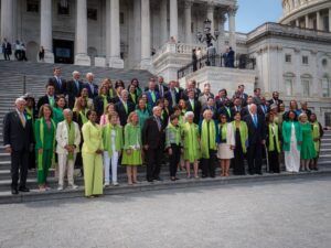 Lisa Blunt Rochester Instagram - May is Mental Health Awareness Month. That is why today, I was proud to wear green with many of my colleagues and say that there is no shame in seeking care for your mental health.

Together, we can dedicate necessary resources, make care accessible, and break this stigma.