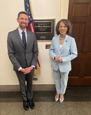 Lisa Blunt Rochester Instagram - It was my pleasure to welcome Delaware’s 2024 Teacher of the Year, Cory Hafer, to the Capitol yesterday! Mr. Hafer is an engineering teacher at @middletownhighcavs and I could not be more grateful for all he does to empower his students to become lifelong learners!