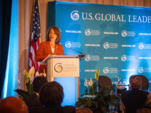 Lisa Blunt Rochester Instagram - Great to join @senatorchriscoons & other leaders to kick off @usglc's 2024 Mid-Atlantic Regional Summit in Wilmington today.

We talked about how development & diplomacy are critical to strengthening the U.S.'s global footprint, growing our economy, & creating jobs in Delaware & abroad.