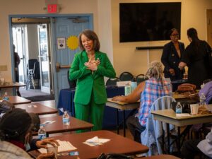 Lisa Blunt Rochester Instagram - Seniors are seeing lower health care & prescription drug costs thanks to the Inflation Reduction Act we passed last Congress.

Proud to be w/ Centers for Medicare & Medicaid Services Administrator Chiquita Brooks-LaSure, @westsidehealth, & @aarpdelaware at the Wilmington Senior Center today to spread the word about these cost-saving benefits.

The IRA capped the cost of insulin at $35/month, reduced prescription drug costs, made recommended vaccines free & gave Medicare the power to negotiate the price of prescription drugs.

Bottom line - it's making health care more affordable & putting $$$ back in people's pockets.