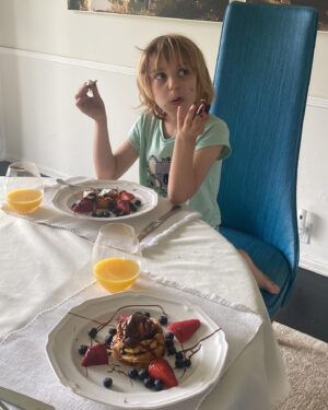 Lisa LoCicero Instagram - I mean.. waffles with chocolate from my daughter, quiche Lorraine from my son, a strawberry foot massage with ducks AND this beautiful handmade necklace?? Photo dump of the luckiest mom in the world.. ♥️♥️🙏🏽🙏🏽💐💐