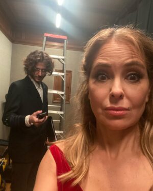 Lisa LoCicero Instagram - Hamlet at Greystone Manor tonight! I’m Gertrude years old😐 and young @lukas.jann as Fortinbras makes me glow with pride.. celebrating 400th birthday of Shakespeares first folio🥳❤️.. Tomorrow we visit the Forrest of Arden.. (As You Like It.. Obvi) 3:00 Greystone if you’re in town! #shakespeare #hamlet #asyoulikeit #greystonemansion #greystonesundays #theaterlife