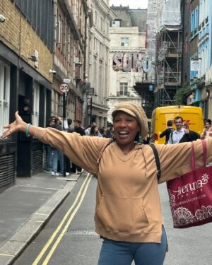 Lisa Simone Instagram - Greetings from London!!! Arrived yesterday. My show @cadoganhall on Monday, the 9th, is sold out; always a great feeling. This afternoon’s interview with @danielle__perry at the @jazzfmuk studio in soho officially started the day. While window shopping on Oxford Street my homegirl manager @chandramcqueen and I met some wonderful brothers  @blackchildpromotions selling books that educate and empower black historical figures. Feels good to be back in Europe. #london #oxfordstreet #jazzfm #soldout #concert #soho