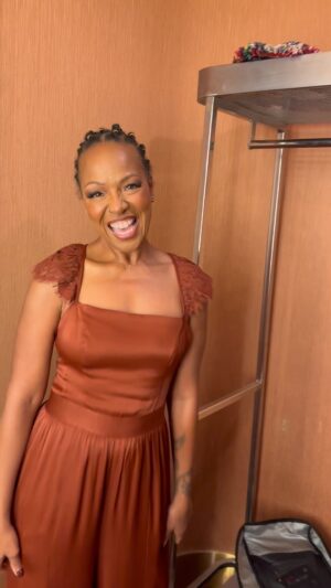 Lisa Simone Instagram - The concert at Hamer Hall @melbjazzfestival was another magical evening. The audience sang along, danced and welcomed the Melbourne All Star Big Band and myself warmly, much to my delight. With makeup by @talimakeupartistry and a cognac colored wide legged one piece by @anthropologie I did what I always do: Put On A Show!! Next stop, Sydney’s State Theatre @statetheatreau on Thursday, 26 October. Join us for another magical event. #lisasimone #australia #bigband #tour #melbourne #sydney #4ditouring #brisbane #perth