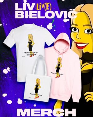Lívia Bielovič Instagram - Najviac sa teším, že moja lady 💃🏼“Liv(e) March”💃🏼
je už v predaji. 🤩
Narodená v marci (preto March) no online už teraz pred letom.
Lady 💃🏼Liv(e) March💃🏼 je silná, nezávislá, spravodlivá, chytrá. No jej hlavnou myšlienkou je hájiť práva všetkých žien a dievčat na svete. V spolupráci s @merch_sk si môžete zakúpiť tričko, mikinu alebo plátenú tašku s 
📣March(iným)📣 odkazom “Woman is always the reason…” (Žena je vždy ten dôvod) A ten zvyšok si už doplňte sami. 😉
Žena je vždy dôvod…pre úsmev. 
Žena je vždy dôvod…prečo im Pán Boh vymyslel rolu matky.
Žena je vždy dôvod…pre lepší zajtrajšok.
Žena je vždy dôvod…pre lásku. 
Žena je vždy dôvod…prečo sú muži niekedy pobláznení. :)
Žena je vždy dôvod…preto,aby bojovala proti šikane,násiliu,harashmentu,neprávostiam voči svojmu pohlaviu kdekoľvek,kedykoľvek,bez hanby a bez strachu.
Žena je vždy dôvod…aby sa o nej točili silné filmové príbehy.
Žena je vždy dôvod…pretože rozumie žene najlepšie.🥰

#woman #power #empowering #girlpower #selfrespect #womensupportingwomen #merch #ženažene