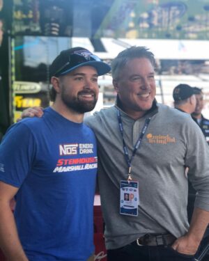 Lochlyn Munro Instagram - Hey, Gang! I just wanted to reach out to all the peeps who have enquired about my “Mind-Ful Living” shirt that I wore while giving the drivers command live on @nascaronnbc last weekend. I’m very excited to say that I have partnered into a CBD company called, Mind Ful Living. We started the company because we noticed some big things were missing from the CBD and Health Industries: products that address mental health and communities that encourage mindful connections to each other. Mind Ful Living will be a place where we can explore mental health together and learn from one another without stigma, pessimism, or shame. Our official launch date will be very soon, so keep an eye out for my announcement.  In the meantime, go to our pre launch website , www.mind-fulliving.com , to enquire about our amazing CBD (THC-free👍🏼) products. Thank you ALL for reaching out......this going to be an amazing journey. Oh.....and I used this photo because of the cool #Mindfulliving” logo......also because @rickystenhousejr was so gracious in allowing my son @hudson_munro to hang out with him and his crew before the race. 😎👊🏼
@nascar 
@ismraceway